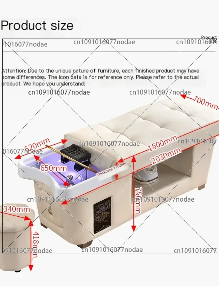 Japanese Shampoo Chair Head Spa Fumigation Water Circulation Hair Salon Equipments Chair Lettino Massaggio Furniture MQ50SC