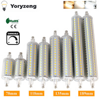 AC220V 240V Dimmable R7S LED Flood Light J78 J118 J135 J189 LED Corn Bulb Light Bulbs 78mm 118mm 135mm 189mm Lights for Home