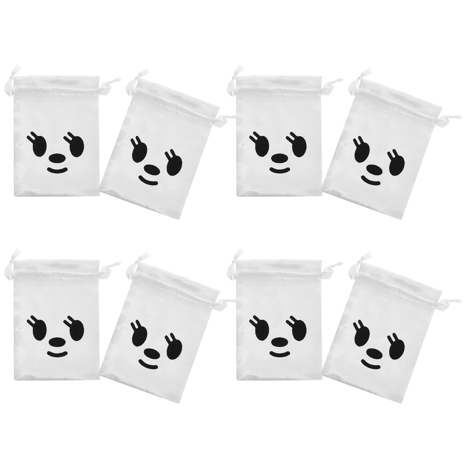 

8Pcs Drawstring Pouches White Durable Small Jewelry Bags for Party Favor Gift Wrapping Holiday Multi Use Drawstring Backpacks