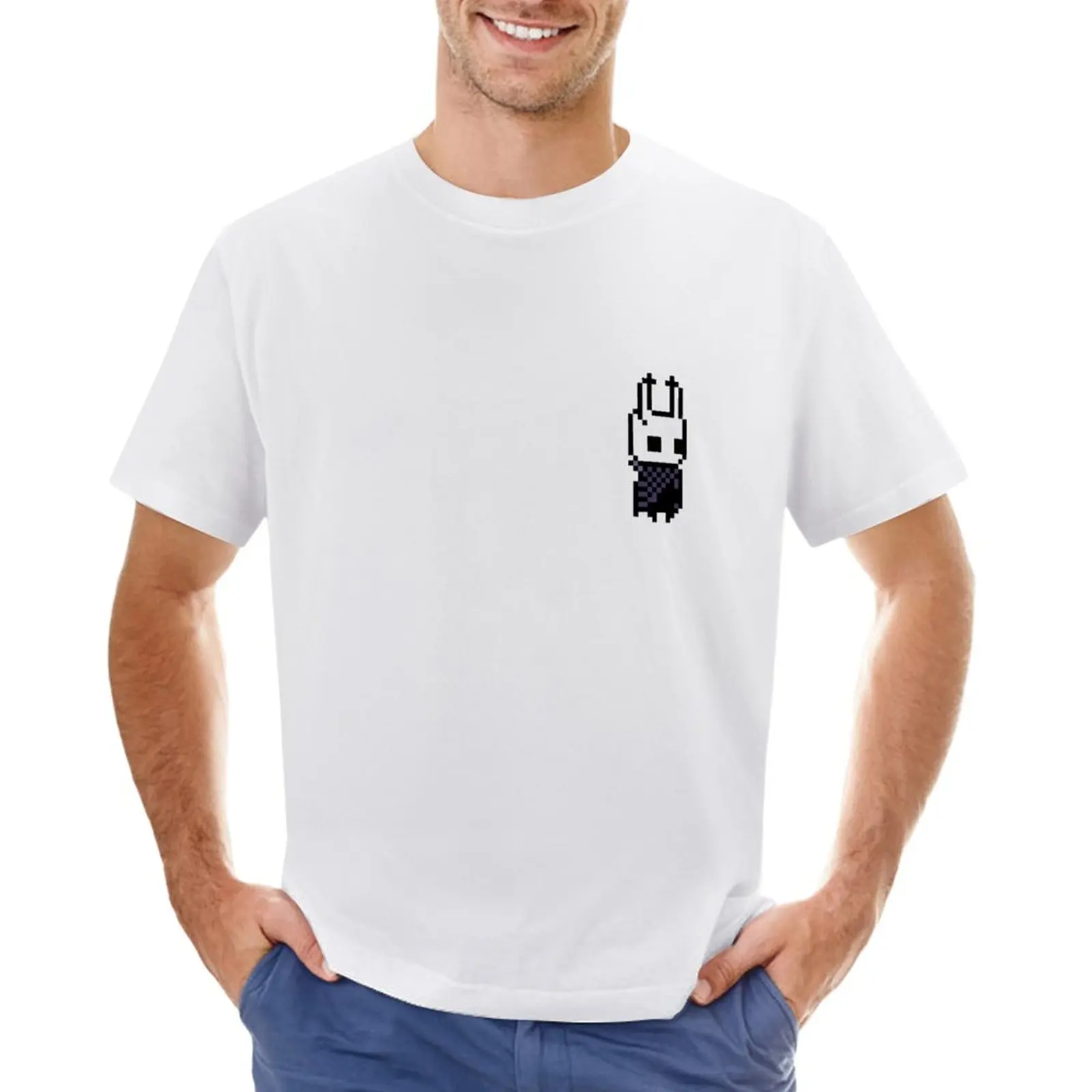 

Hollow Knight - The Knight Pixelated T-Shirt Blouse customs design your own kawaii clothes oversized mens champion t shirts