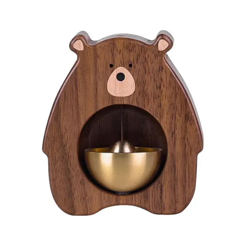 Bear door bell suction door copper bell refrigerator door sticker decoration