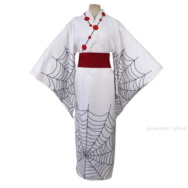 Anime Demon Slayer Kimetsu no Yaiba Spider Rui madre hermana Cosplay pelucas disfraces de Halloween vestido de fiesta ropa