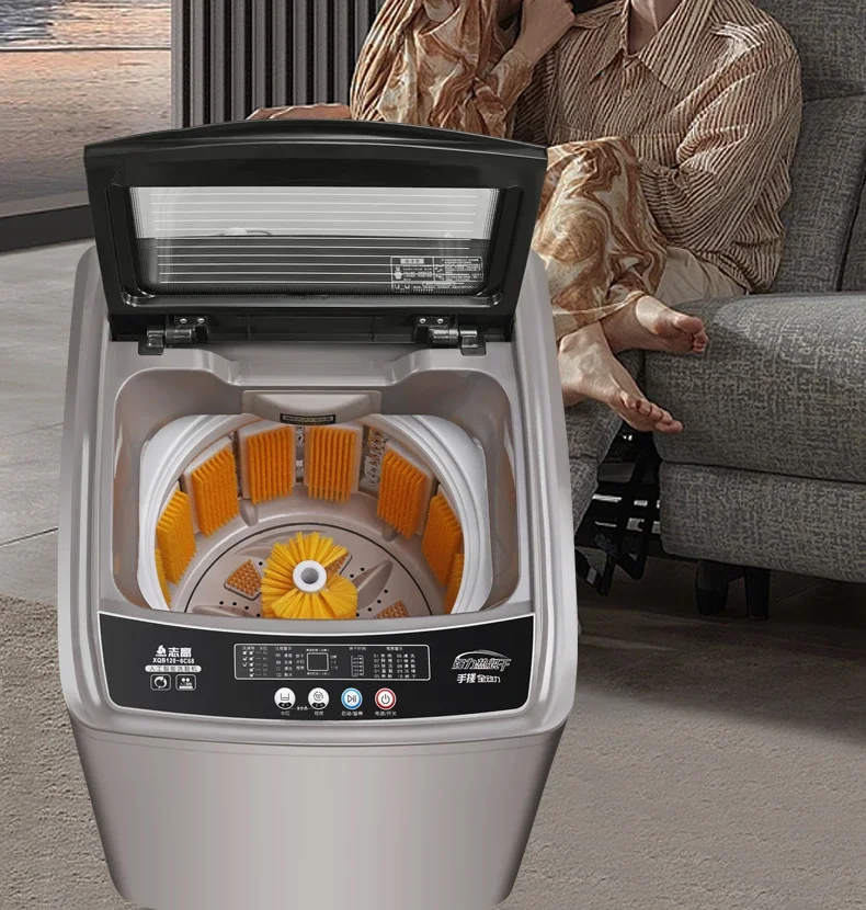 220V Chigo Full Automatic Shoe Cleaning Machine with Blue Light and Wall Brush