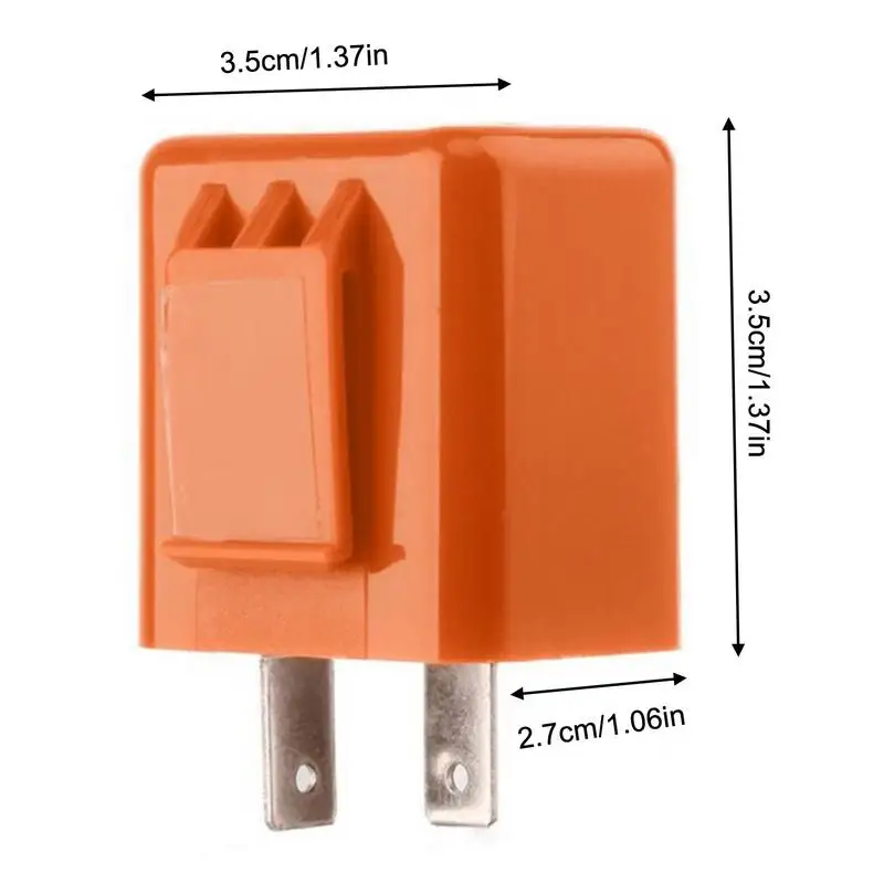 Motorcycle LED Flasher Relay Adjustable Frequency Square Flashing Flasher 12V 2 Pin LED Flaunter Relay Turn Signal Indicator