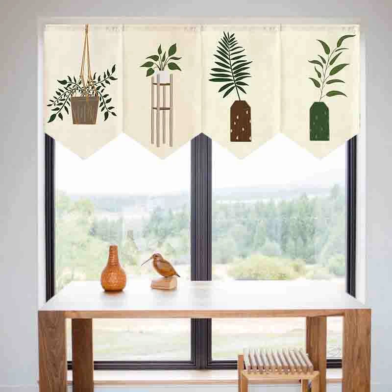 VIKAMA Potted Green Plant & Succulent Triangle Banner, 6 Assorted Designs, Wall Art for Bedroom Living Room