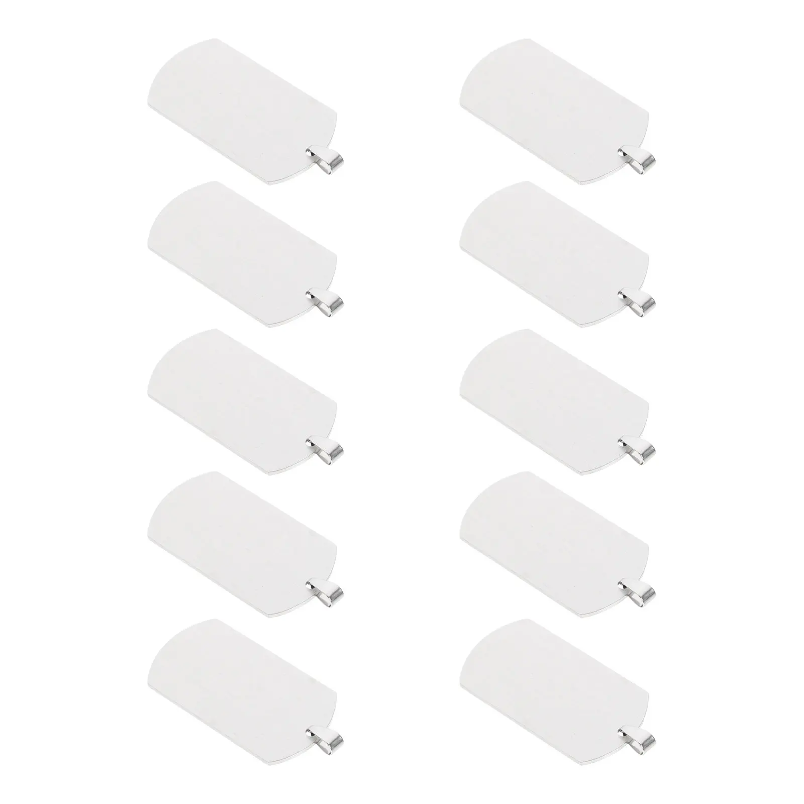 

10Pcs Blank Military Style Tags Titanium Steel Pendants for DIY Engraving Pet Cat Dog Tag Stamping Tags Blanks