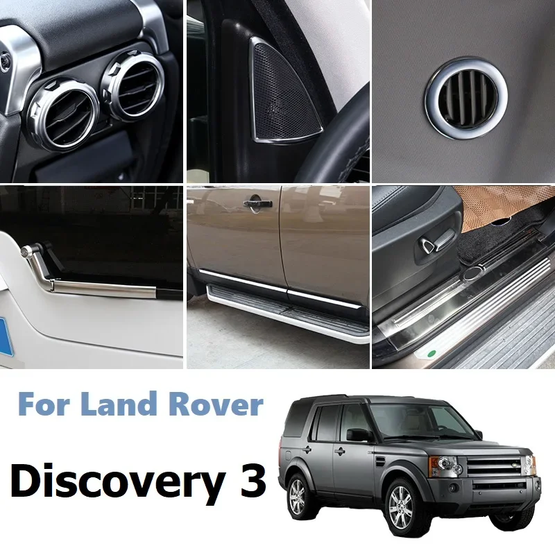 

Черное дерево для Land Rover Discovery 3 LR3 2004-2009, украшение салона автомобиля из черного дерева, отделка рамы, аксессуары, хром, АБС, h