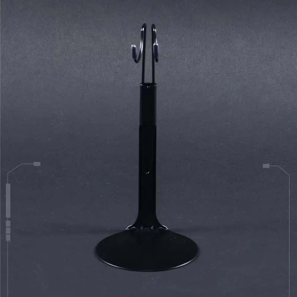 

U-Shape Doll Display Stand 1/6 Scale Metal Holder Doll Bracket Support Adjustable Black White Figure Models Stand
