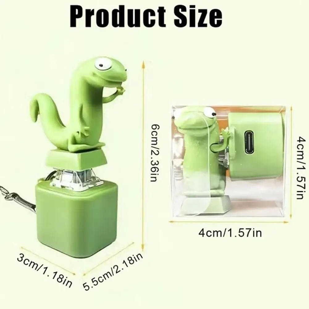 Lézard Fidget porte-clés LED Rechargeable éclairer jouet Fidgety avec son d'animal drôle, soulagement du Stress soulagement de l'anxiété Clicker