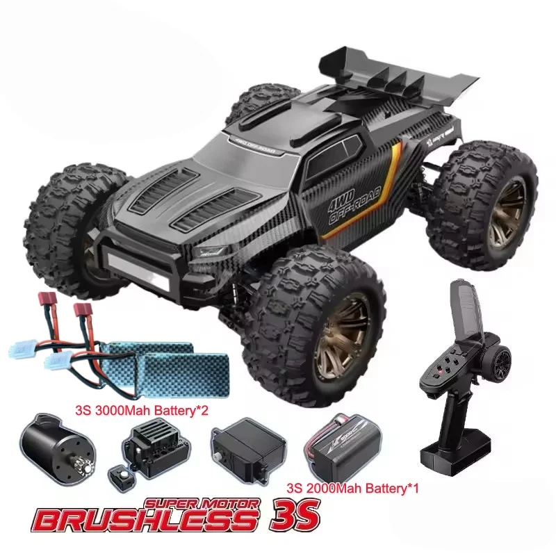 Carro de Controle Remoto 1/12 Brushless 2.4G 4WD 85km/h Veículo Off-Road de Corrida Brushless Carro de Alta Velocidade para Adultos/Crianças Brinquedo Presente