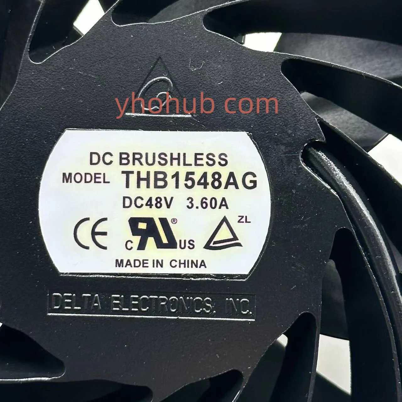 เดลต้าอิเล็กทรอนิกส์ THB1548AG พัดลมทำความเย็นเซิร์ฟเวอร์3สาย DC 48V 3.6A 170x150x50มม.