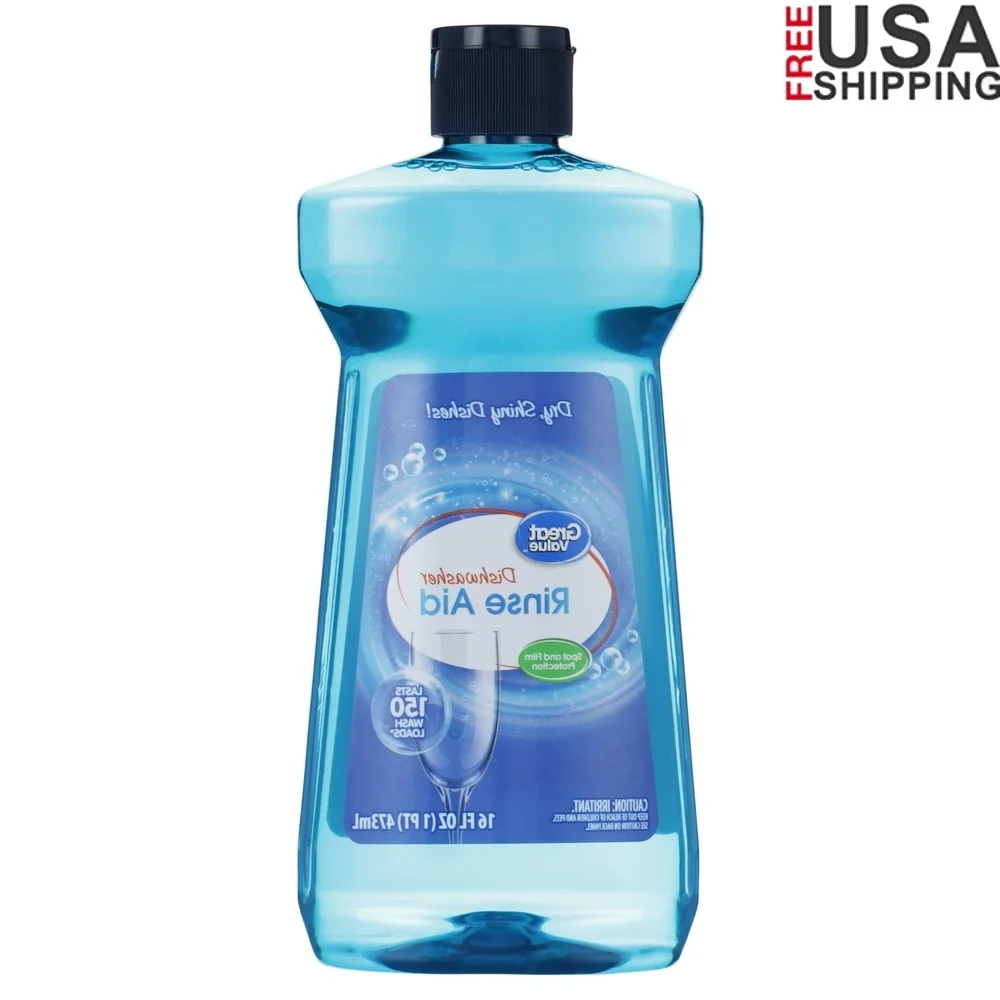 Spülmittel für Geschirrspüler, parfümfrei, 16 Unzen, flüssiger, fleckenfreier Fleckeneliminator, 150 Belastungen, konzentrierter Reiniger, glänzende Geschirr, einfache Bedienung