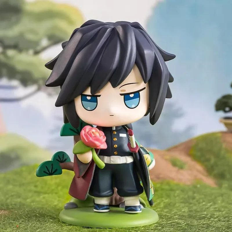 Pop Mart genuino Demon Slayer Kimetsu No Yaiba serie de flores de nacimiento figuras de caja ciega juguetes decorativos de moda regalo de Navidad sorpresa