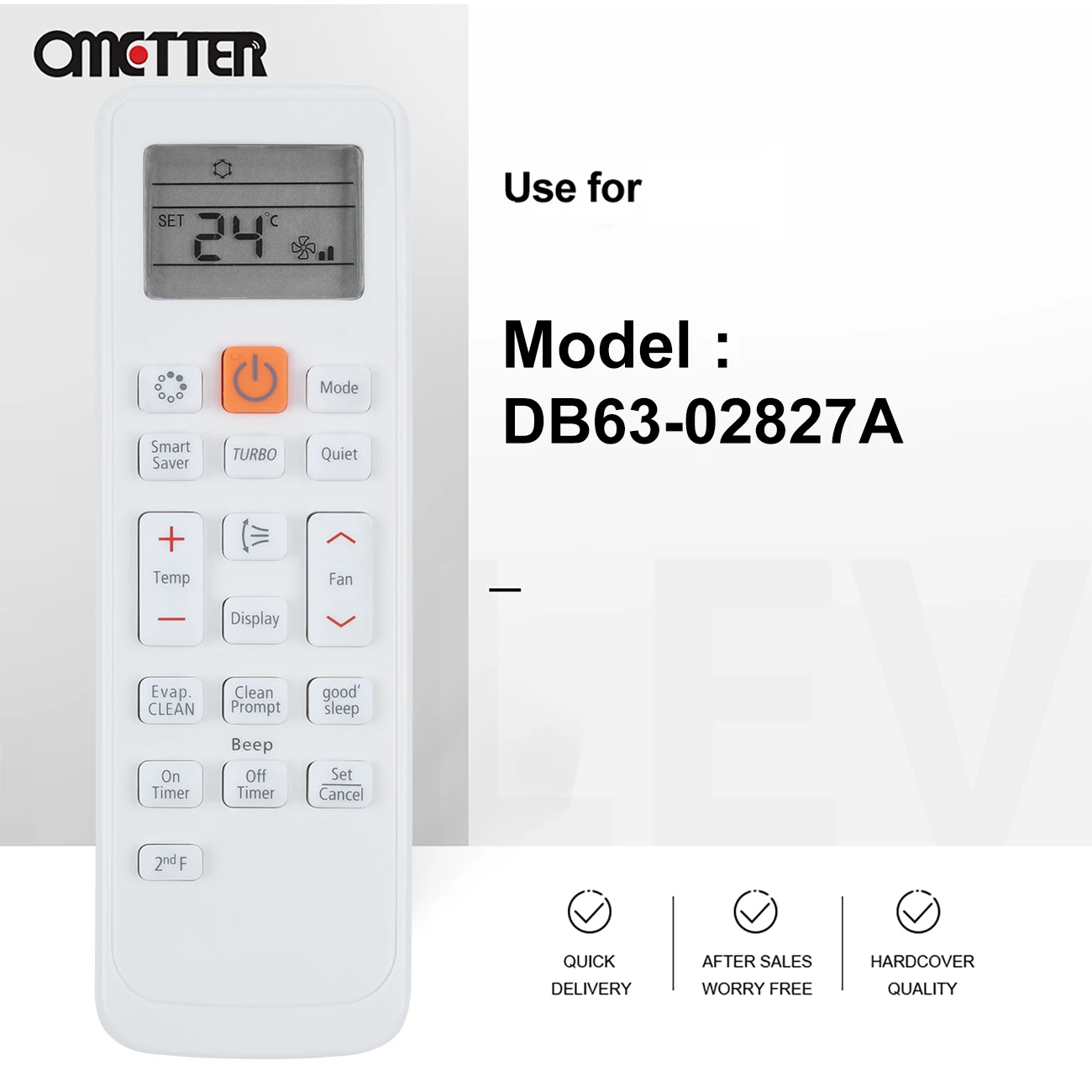 รีโมทคอนโทรลแอร์1ชิ้นสำหรับ Samsung English รีโมทคอนโทรลสำหรับเปลี่ยน DB63-02827A แอร์