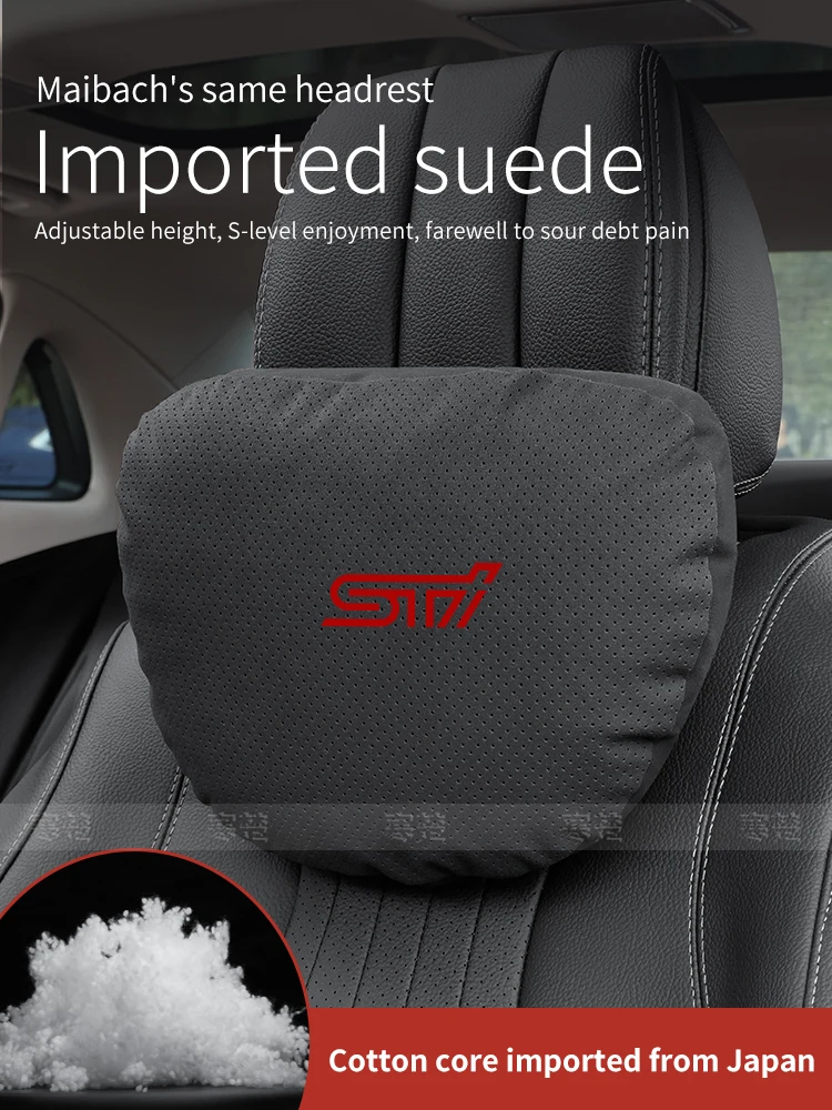 

For Subaru STI Outback Brz Wrx Xv Ascent Forester Impreza Legacy Car Headrest Neck Support Seat Lumbar Cushion Soft Neck Pillow