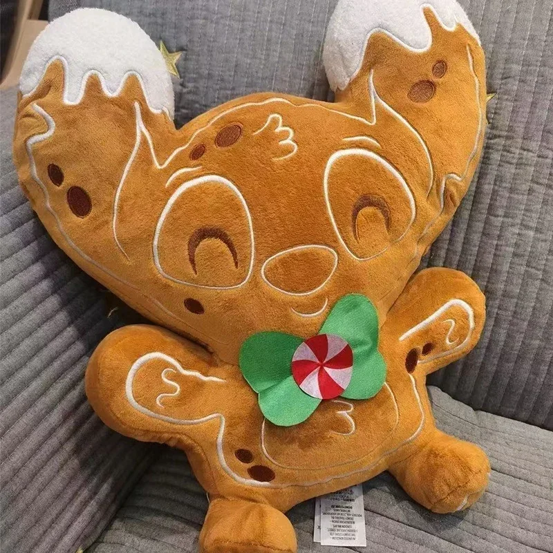 Disney-Jouet en peluche doux pour enfants, dessin animé mignon, pain d'épice, beurre CAN et Stitch, cadeaux de Noël et d'anniversaire pour filles