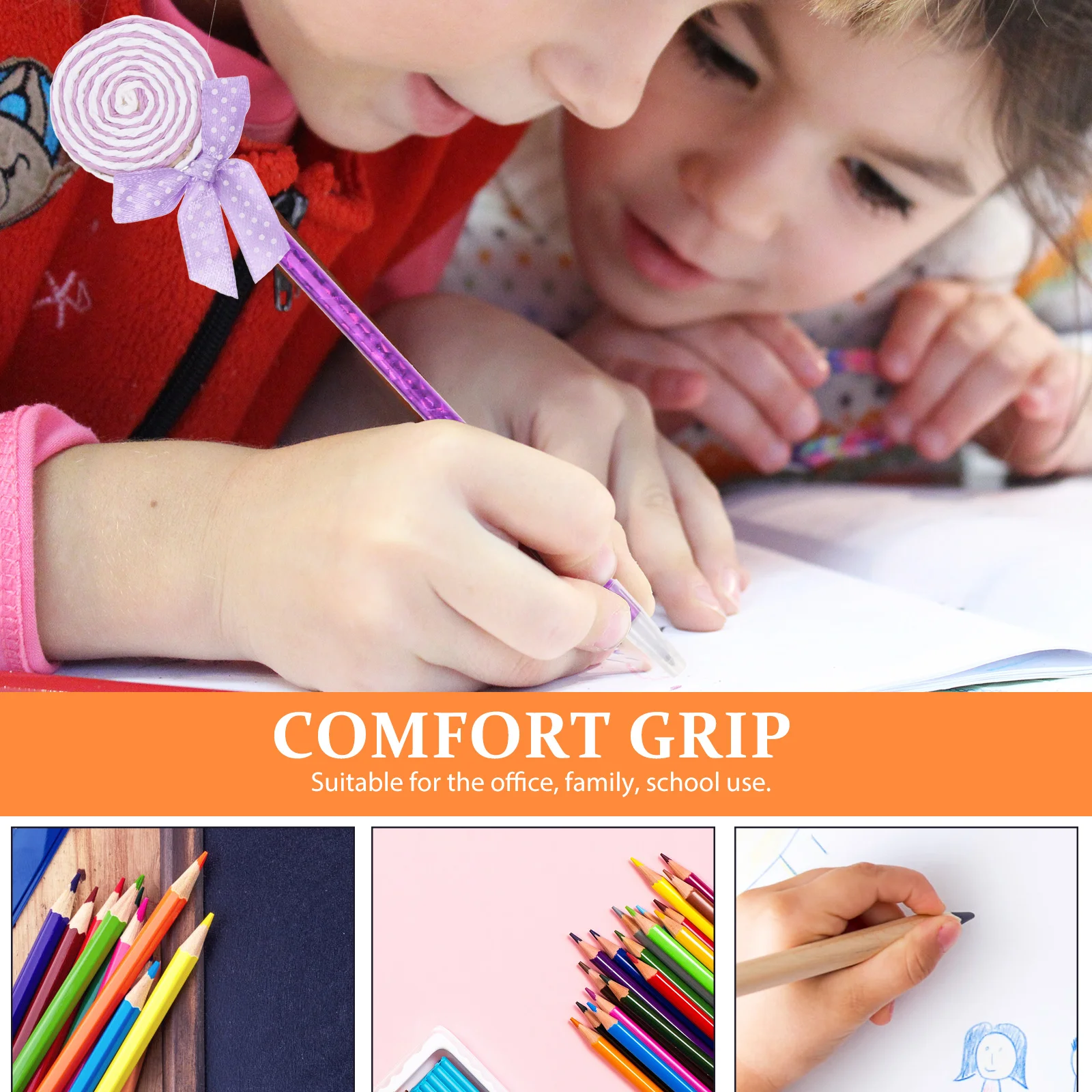

10pcs Lollipop Ballpoint Pens Funny Cartoon Design Stationery Gift For Kids Party Favors School Supplies Stylus Pen