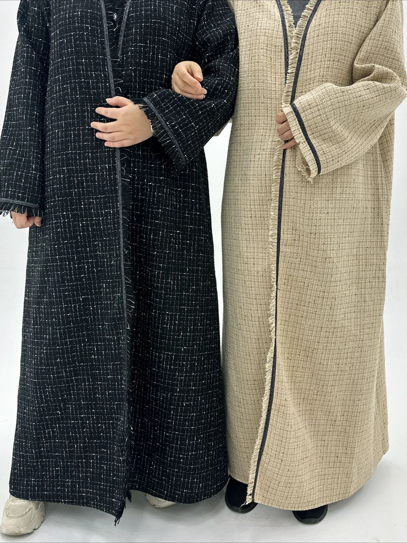 Abaya-Robe longue pour femmes musulmanes, vêtements d'extérieur épais, caftan, Islam Jalabiya, Ramadan, Maroc, Dubaï, Eid, robes d'hiver, 2025