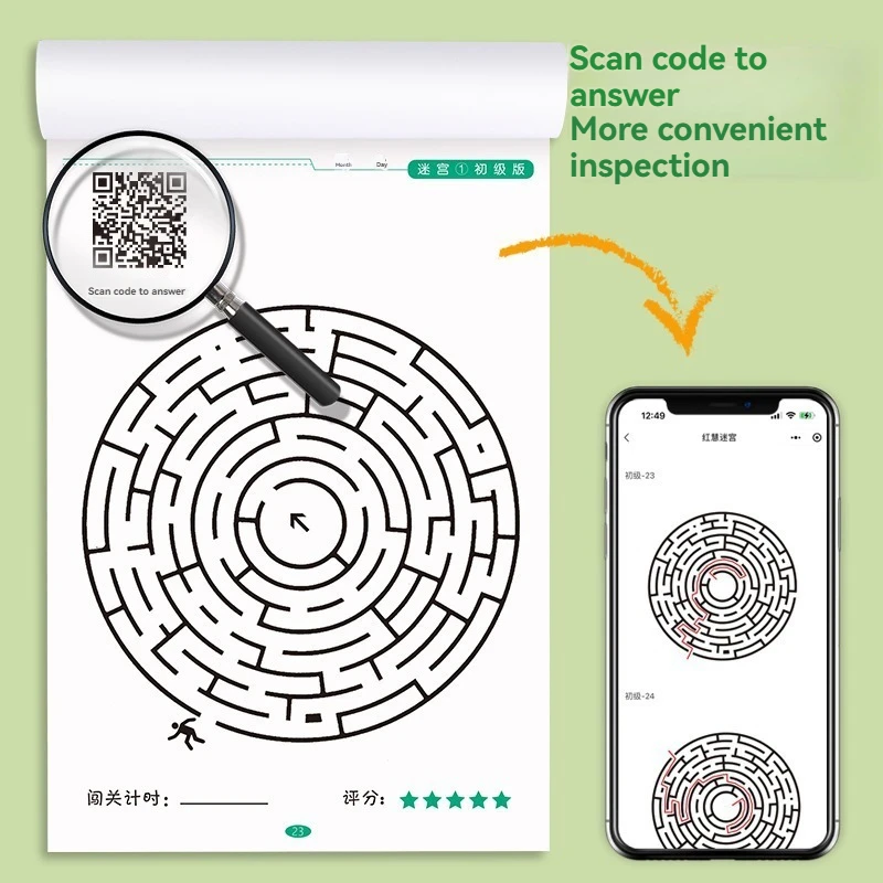 Imagem -05 - Livro do Treinamento do Enigma para Crianças Jogo do Labirinto Pensamento Inteiro do Cérebro Brinquedo do Treinamento Inteligência Novo