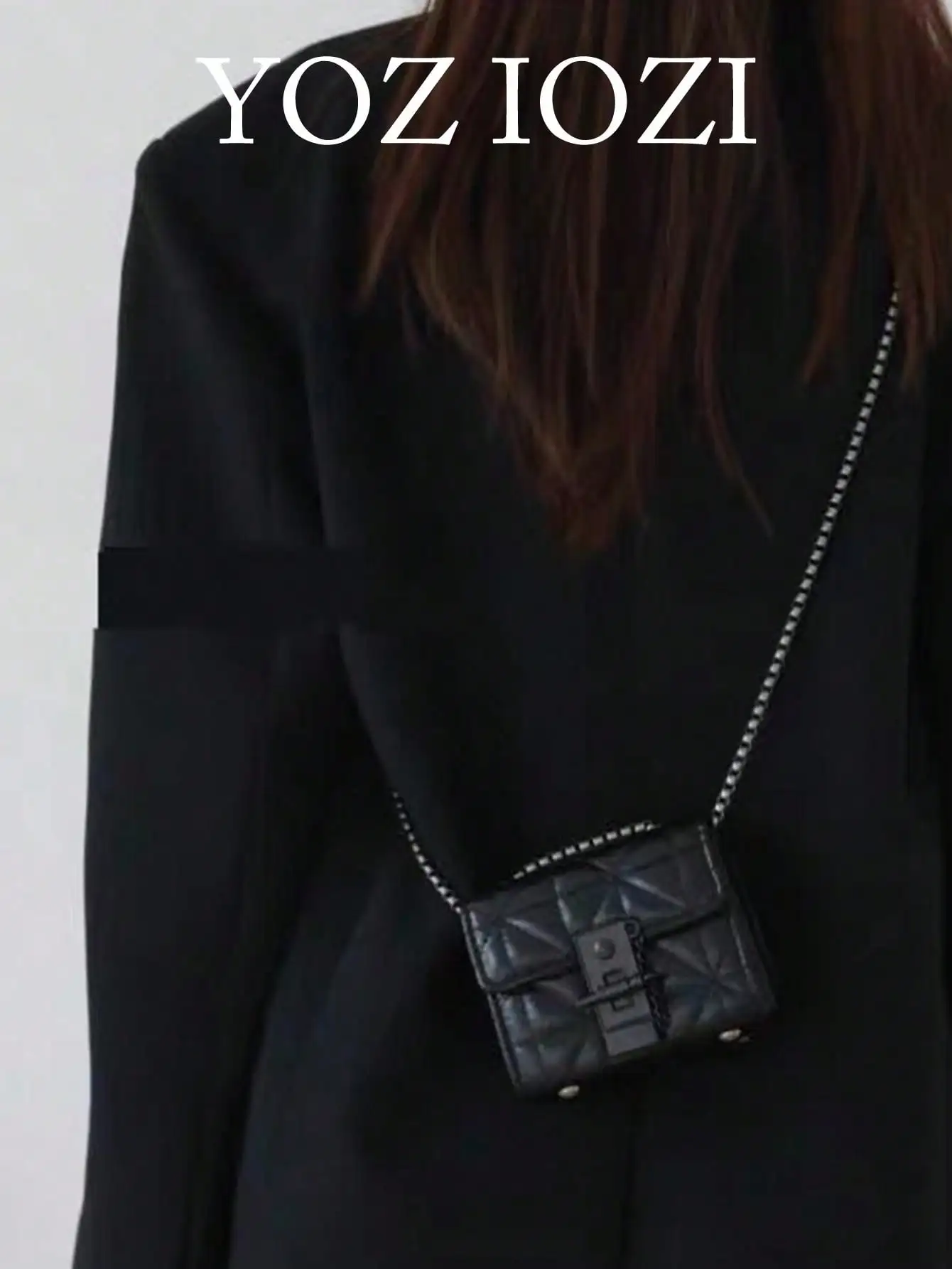 

Unique Design Solid Color Mini Square Bag For Women, Commute & Daily Use, Quilted Chain Crossbody Bag