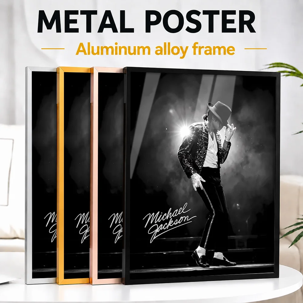 Michael Michael Jackson Performing Metal Poster With Aluminum Alloy Frame Personalized Photo Vibrant Concert Style Wall Art For Studio - Aliexpress Deal