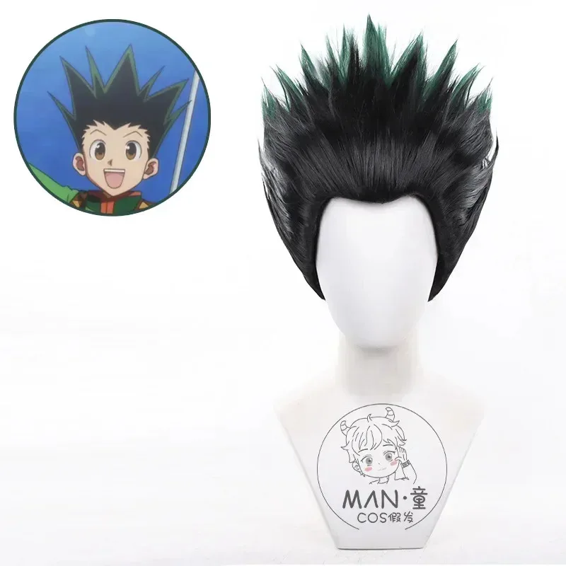 

Аниме HUNTER×HUNTER GON FREECSS Косплей Парик Черный Зеленый Смешанные Термостойкие Синтетические Волосы + Бесплатная Кепка