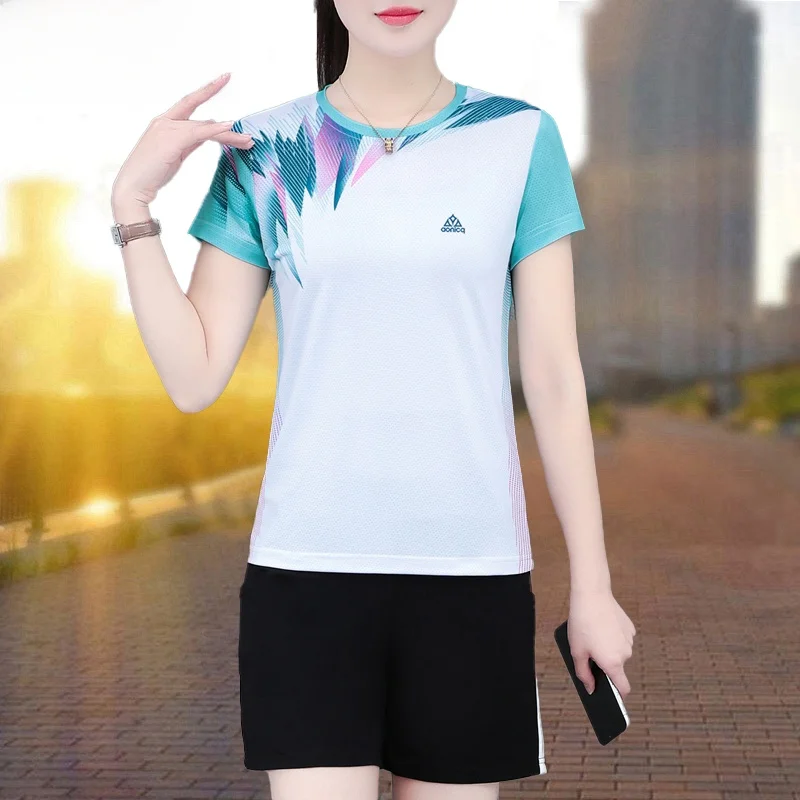 

Спортивный комплект TUCANO Ice Silk для женщин, лето 2025: быстросохнущая, тонкая, дышащая одежда для фитнеса, комплект из двух предметов с круглым вырезом или...