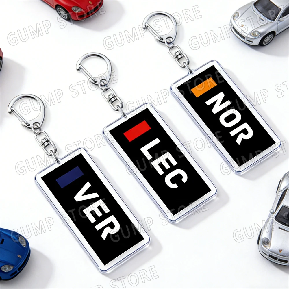 Hot Cool Racing Car Drivers Name Tag Keychains for Women Accessories Bag Motorsport Keyrings Jewelry Friends Fans Friends Gifts view 2