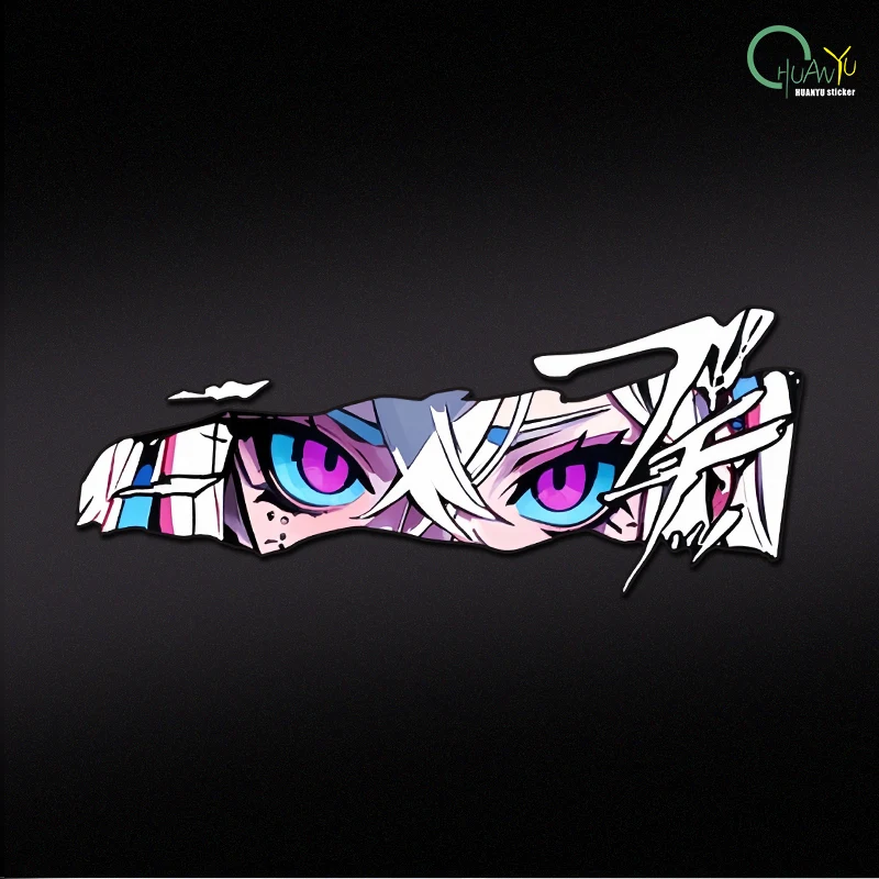 Personalized anime two-dimensional punk style eye-catching car decals motorcycle bumper laptop decoration Reflective sticker