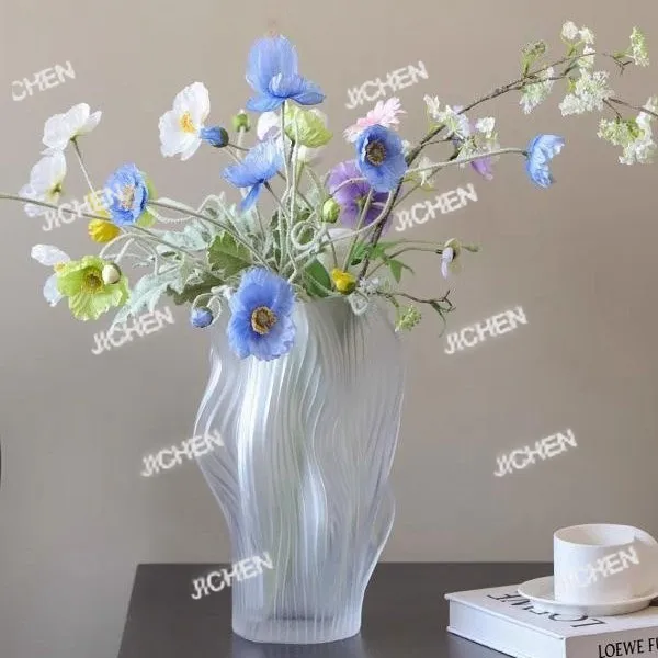 

Современная простая стеклянная ваза, прозрачная, для гидропоники, для выращивания цветов, декоративное украшение, креативный дизайн, современный стиль.