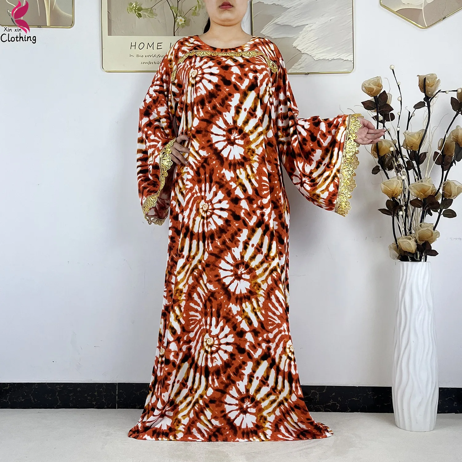 muslim cotton dress Muslim 2 Pieces Set Linen Cotton Blended Abaya Dress With Slip Dress And  Belt #25947