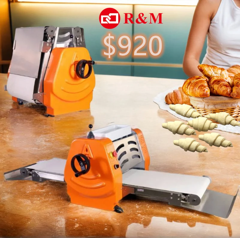 Sheeter reversível automático elétrico, Rolo Pão Croissant Puff Pastry Dough, Sheeter de padaria, Preço barato