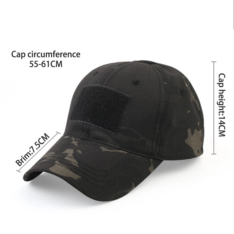 Gorras de béisbol militares para hombre y mujer, sombreros de camuflaje táctico del ejército, soldado de combate, Paintball ajustable, Snapback de