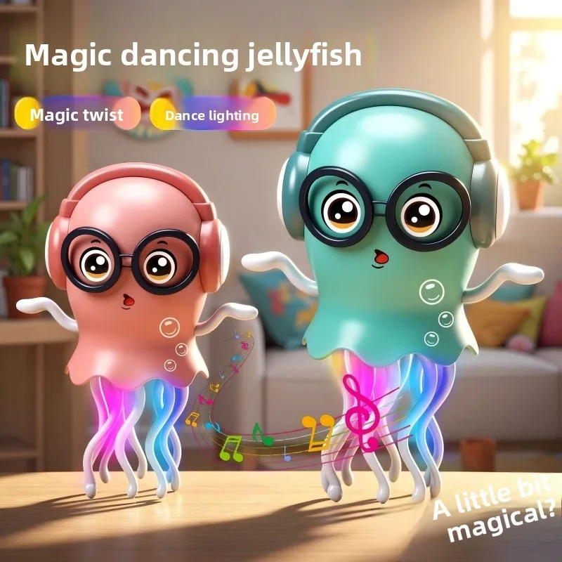 แมงกะพรุนเต้นรำลึกลับ, ของเล่นเต้นรำปลาหมึก, ของเล่นสัตว์เลี้ยงอิเล็กทรอนิกส์, ของเล่นสร้างสรรค์สำหรับเด็กแบบโต้ตอบ, ของเล่นเรืองแสงบิดหมุน