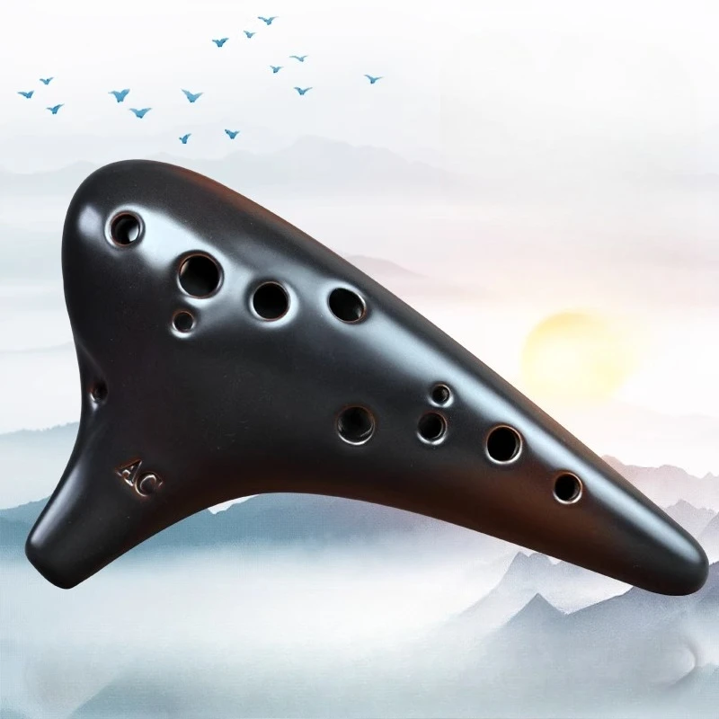 

12-луночная окарина Alto C Tone, звуковое исцеление, окарина для начинающих, профессиональные окарина, портативные музыкальные инструменты Orff, подарок для детей