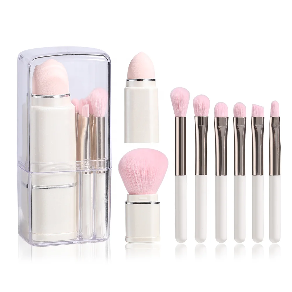 

# Hot Sales 8 In 1 Retractable Makeup Brushes Foundation Eyebrow Lip Eyeshadow Brushes Travel Pincel Maquiagem Pinceaux
