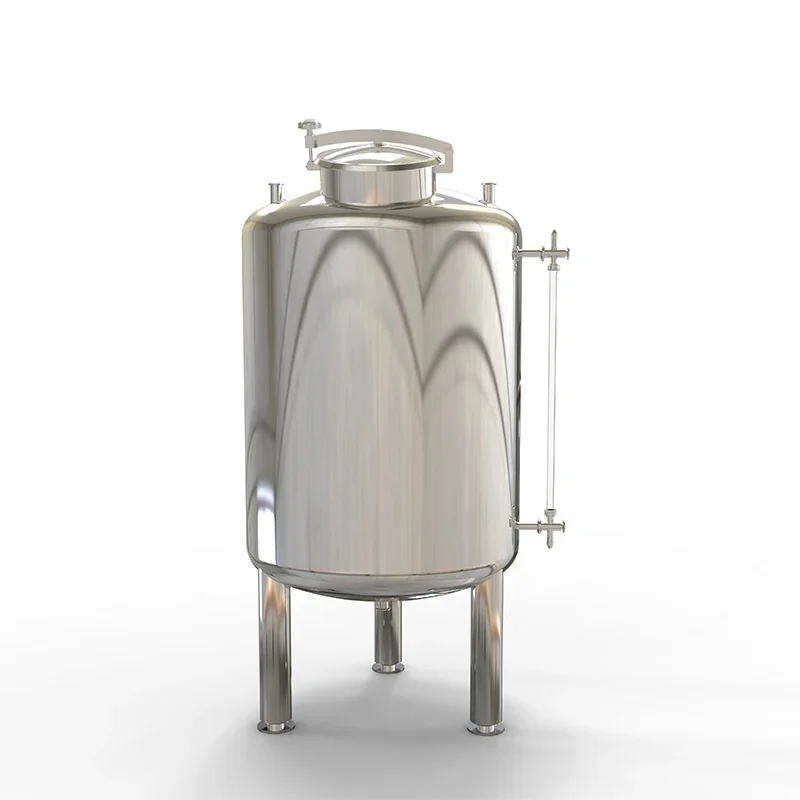 Sanitary Stainless Steel SS304 SS316L Vertical Milk Storage Vessel Storage Tank For Water