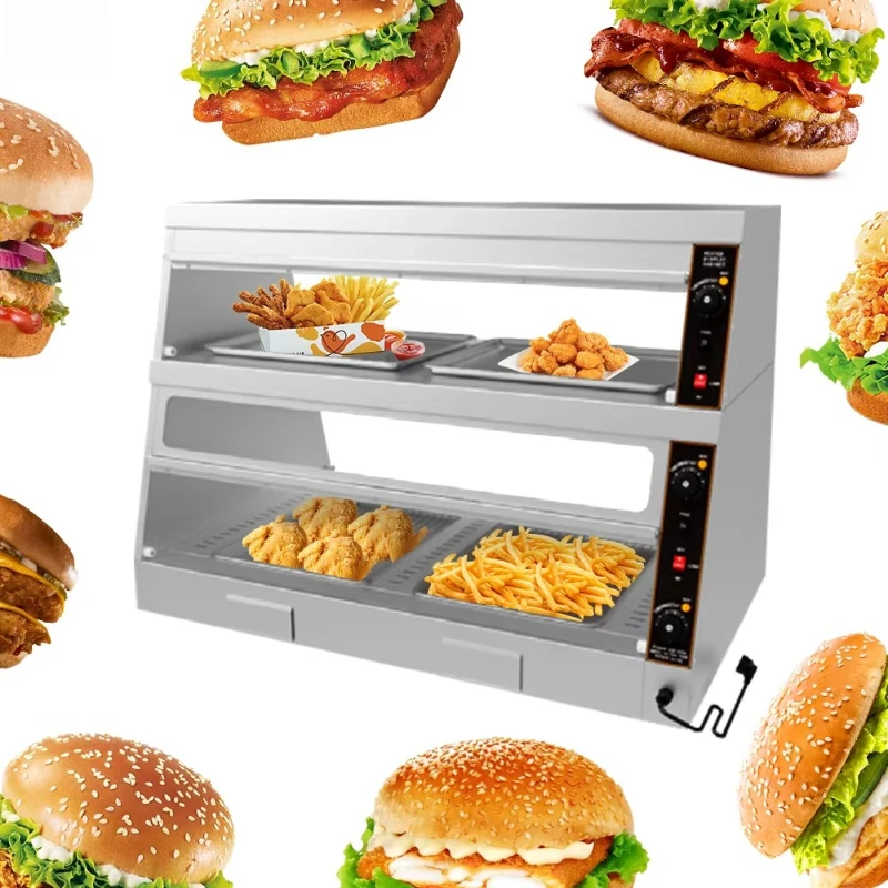 

1.2 1.5 1.8 Meter Used Display Warmer Glass Food Warmer Display Showcase Fried Chicken Warmer Display