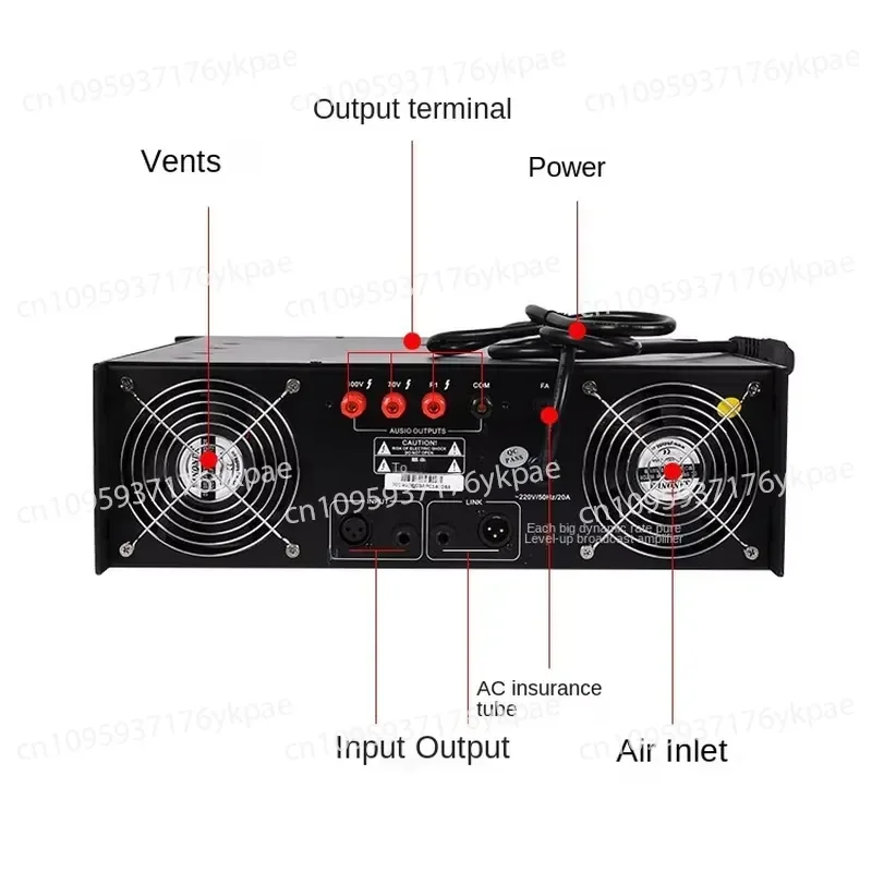 Commercial Broadcast Power Amplifier 2.0 Channel Pure Post-Stage Constant Resistance System