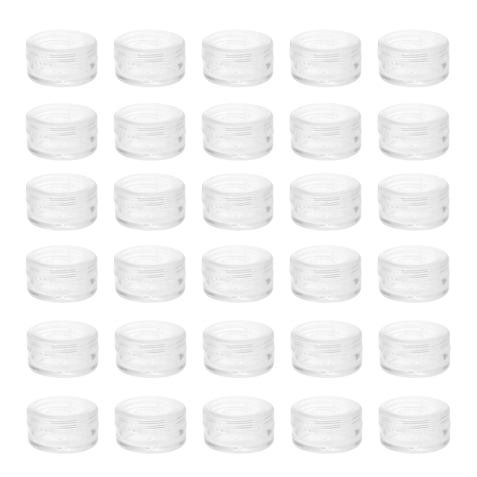 

30pcs Transparent Refillable Plastic Cream Container Anti-Leak Skincare Sample Case for Lotion Face Mask Cleanser Boxes