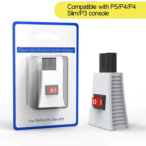 Game Console ON/Off Power Switch Button Adapter for PS5/PS4/PS3/Xbox Series X Game Adapter Power Failure Protection Accessories