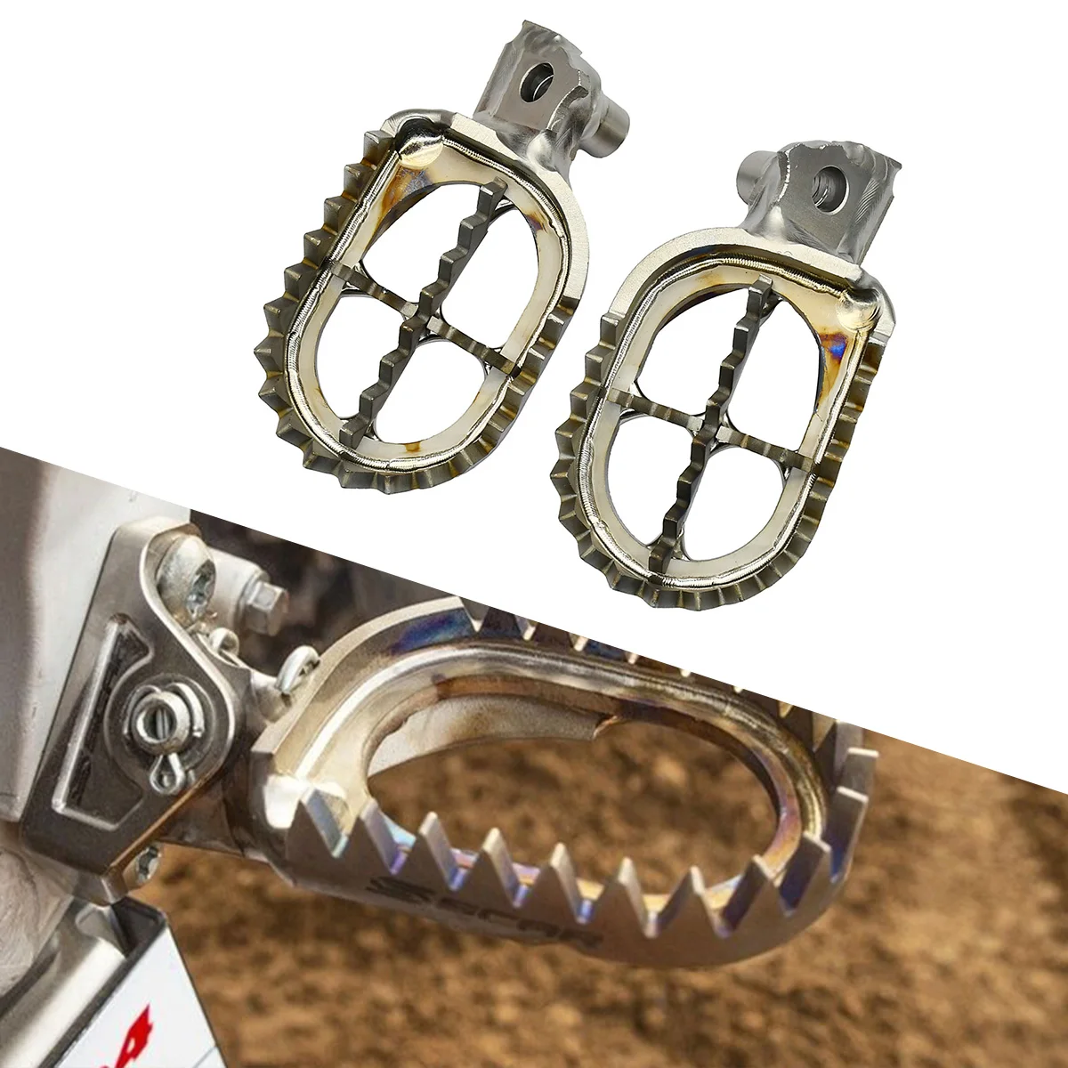 Подножки из титанового сплава TC4 для мотоциклов Yamaha YZ65, YZ85, YZ125, YZ250, YZ250F, YZ450F, YZ125X, YZ250X, YZ25