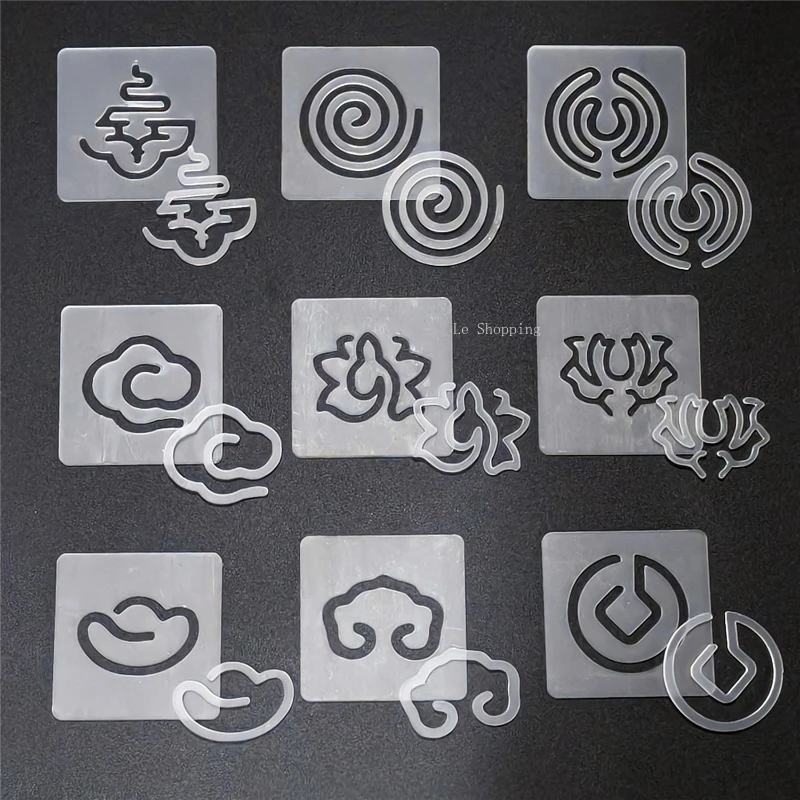 Incense Coil Acrylic Mold Ancient Method DIY Lotus/auspicious Cloud/ingot/Concentric Circles/dragon Pattern Incense Coil Tools