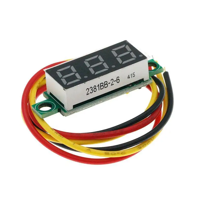 0.36 0.28 Inch Digital Voltmeter 2 Wire 0-30V 3 Wire DC 0-100V Variable Precision Voltage Display Module