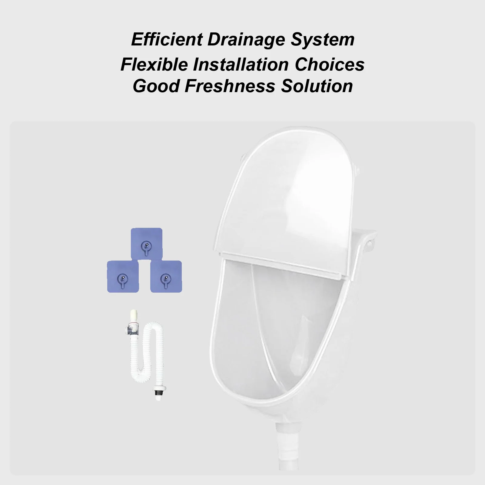 

Wall Mounted Urinal With Lid Wall Mounted Bathroom Washout Urinal Spill Proof Flushing Urine Diverter Toilet With Hose For Dorm