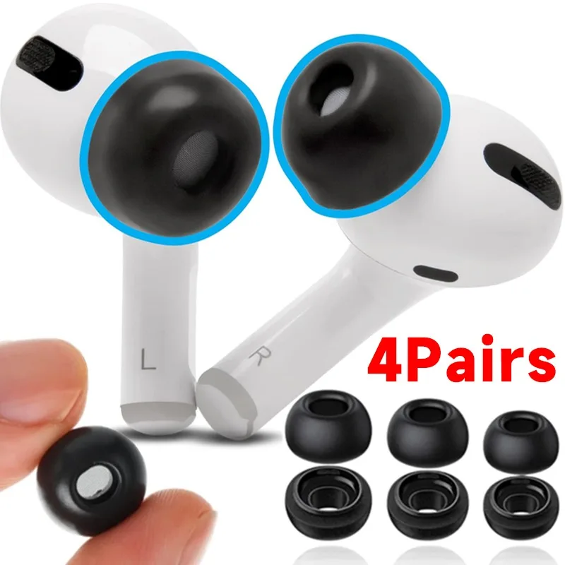 

4-1Pairs Silicone EarTip for Apple AirPods Pro 1 2 Tips Ear Replacement Earphone Eartip for Airpod Pro Earplug Protective Sleeve