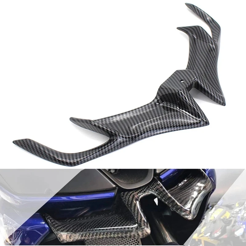 Au04-frente da motocicleta carenagem aerodinâmica winglet inferior capa proteção guarda vento para yamaha yzf r15 v3.0 v3 vva 2017-2020