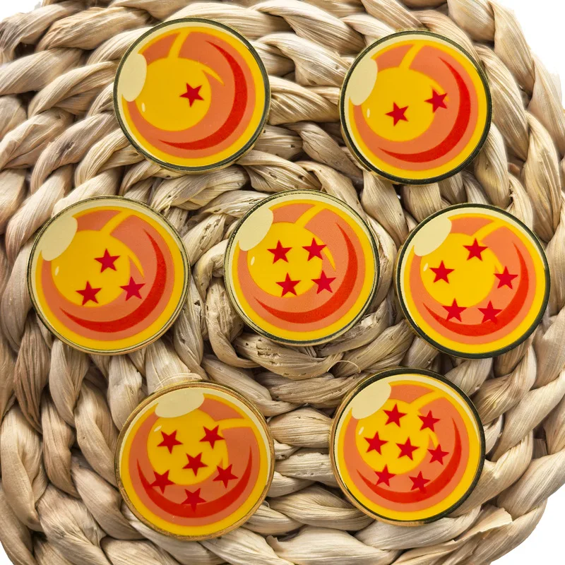 Dragon Ball Enamel Pins Set 1-7 Stars Dragon Balls Brooch Anime Badge for Backpack Lapel Fans Jewelry Collectible Gift