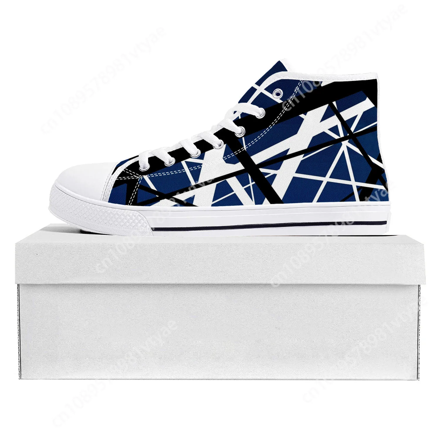 

Van Halen 5150 Stripe Metal Rock Band High Top High Quality Sneakers Mens Womens Teenager Canvas Sneaker Couple Shoe Custom Shoe