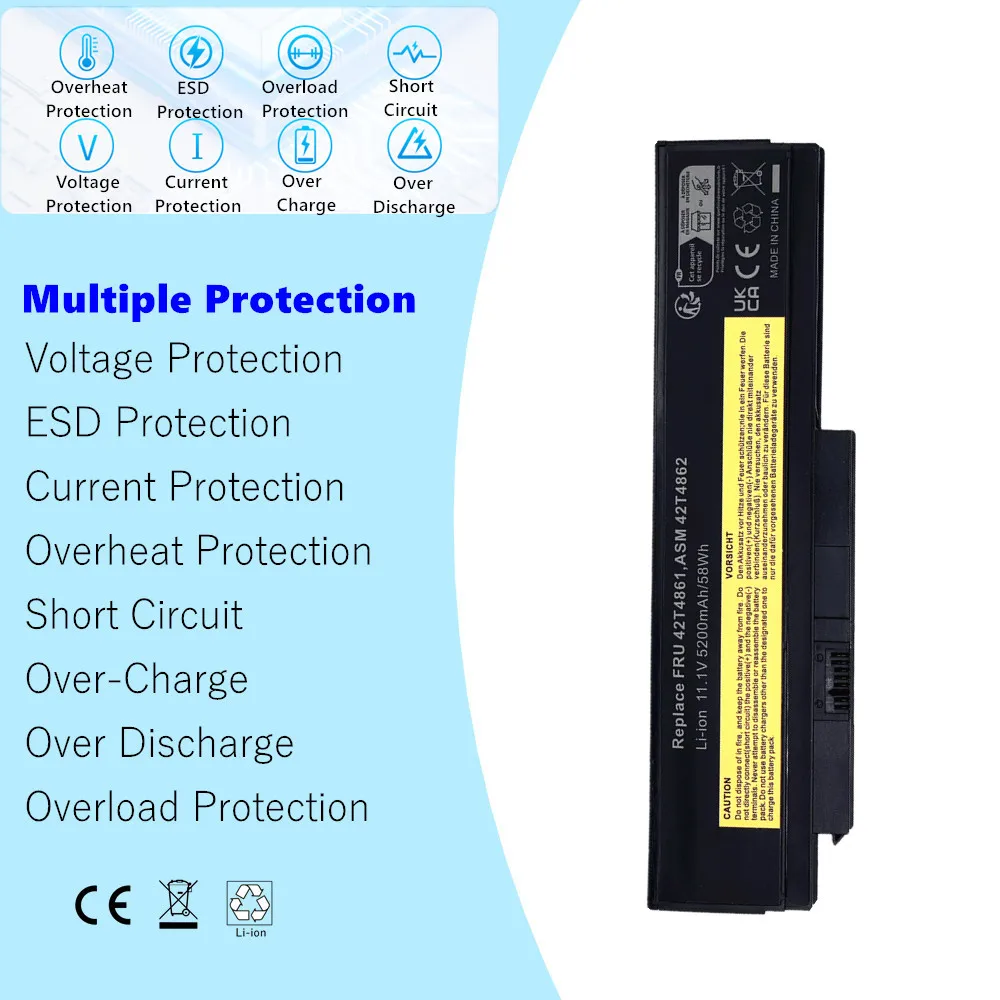 New Laptop Battery For Lenovo Thinkpad X220 X220I X220S 42T4861 42T4862 42T4863 42T4865 42T4866 42T4867 42T4875 42T4876 42T4901